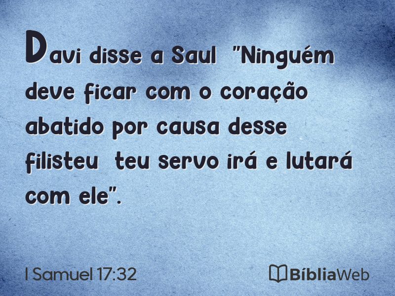 I Samuel 17:32 em imagem para compartilhar