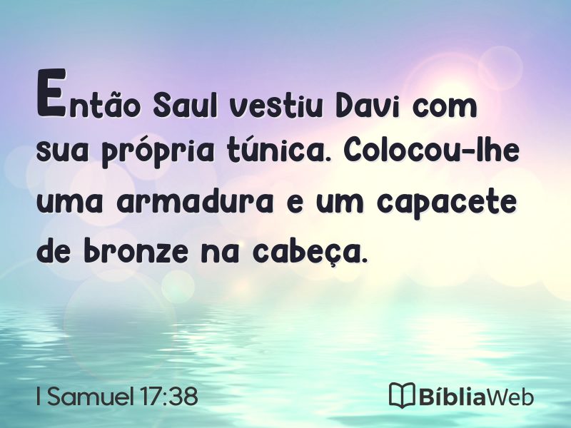 I Samuel 17:38 em imagem para compartilhar
