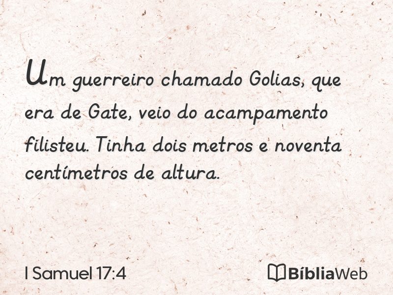I Samuel 17:4 em imagem para compartilhar