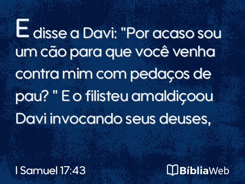 I Samuel 17:43 em imagem para compartilhar
