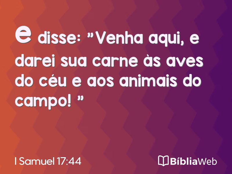 I Samuel 17:44 em imagem para compartilhar