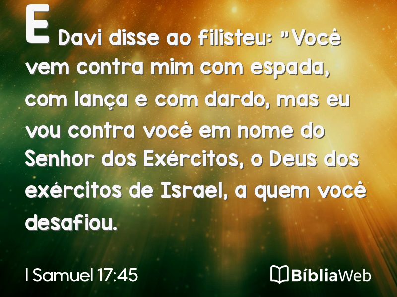 I Samuel 17:45 em imagem para compartilhar