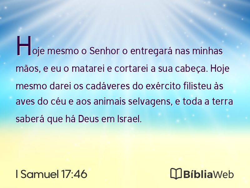 I Samuel 17:46 em imagem para compartilhar