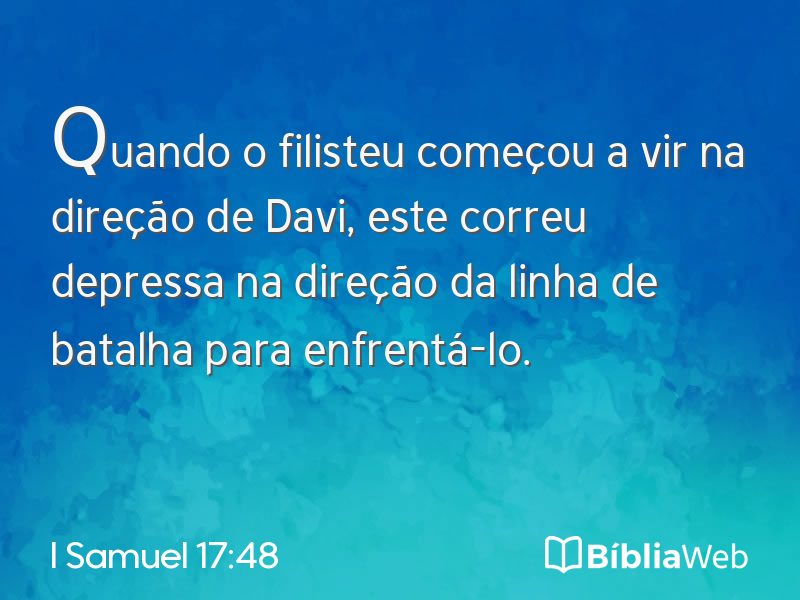 I Samuel 17:48 em imagem para compartilhar