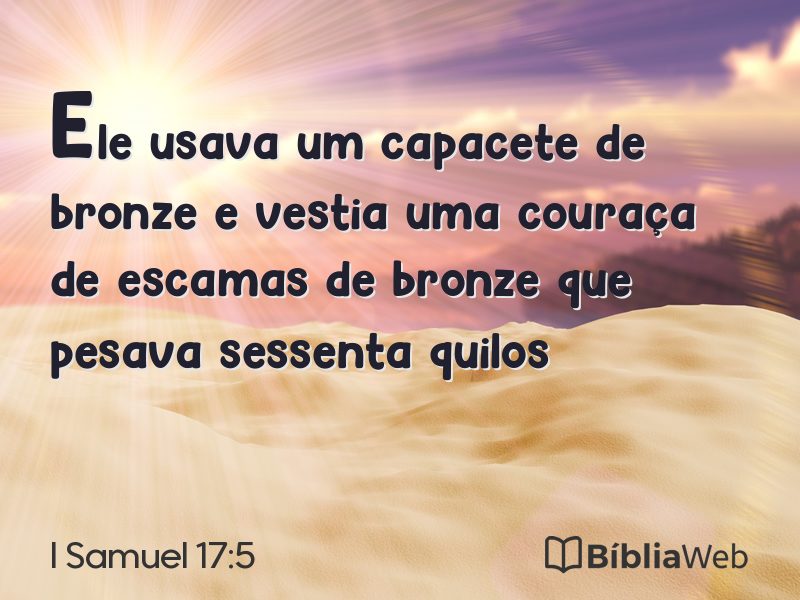I Samuel 17:5 em imagem para compartilhar