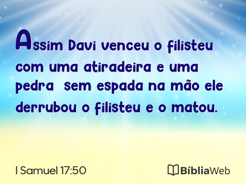 I Samuel 17:50 em imagem para compartilhar