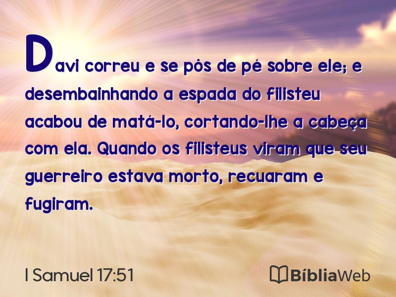 I Samuel 17:51 em imagem para compartilhar