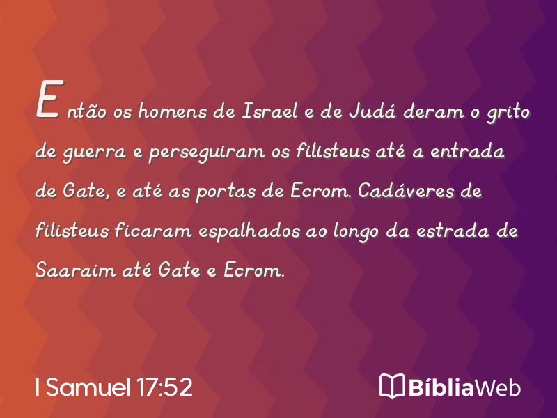 I Samuel 17:52 em imagem para compartilhar