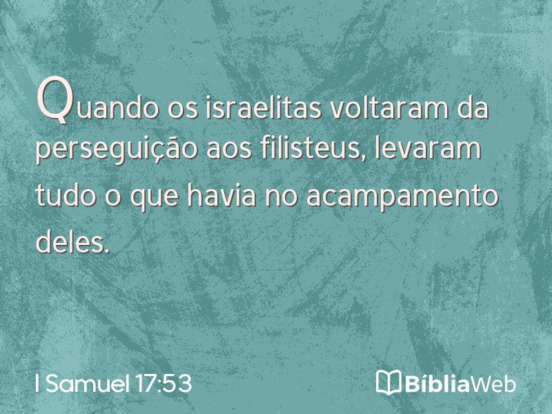 I Samuel 17:53 em imagem para compartilhar