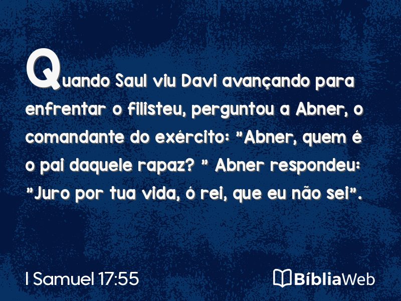 I Samuel 17:55 em imagem para compartilhar