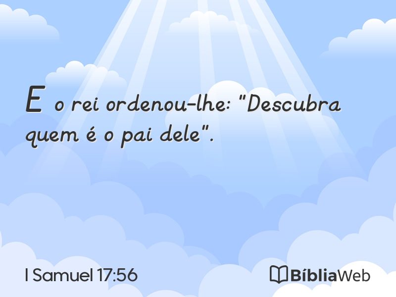 I Samuel 17:56 em imagem para compartilhar