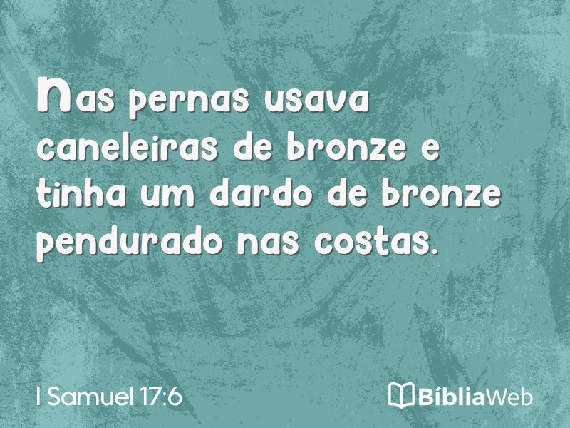 I Samuel 17:6 em imagem para compartilhar