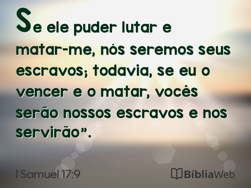 I Samuel 17:9 em imagem para compartilhar