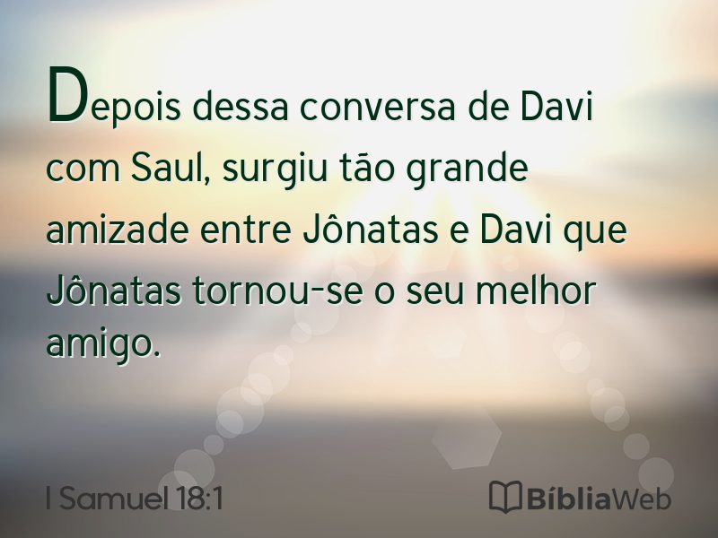 I Samuel 18:1 em imagem para compartilhar