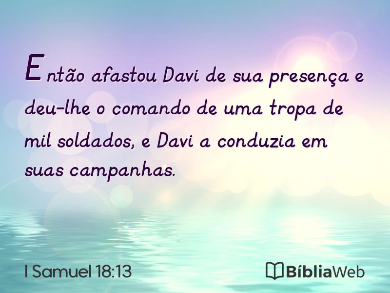 I Samuel 18:13 em imagem para compartilhar