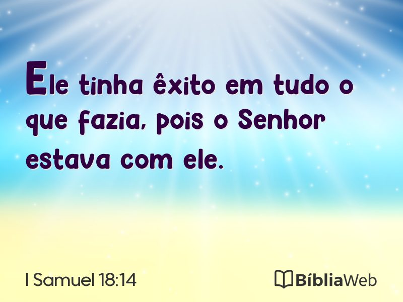 I Samuel 18:14 em imagem para compartilhar