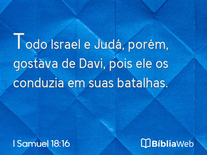 I Samuel 18:16 em imagem para compartilhar