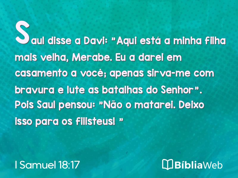 I Samuel 18:17 em imagem para compartilhar