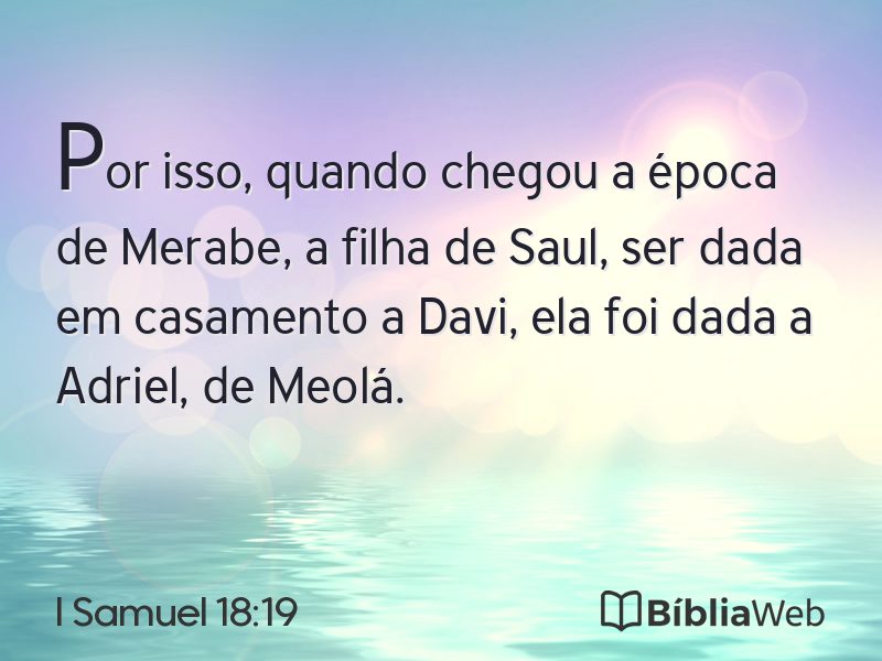 I Samuel 18:19 em imagem para compartilhar