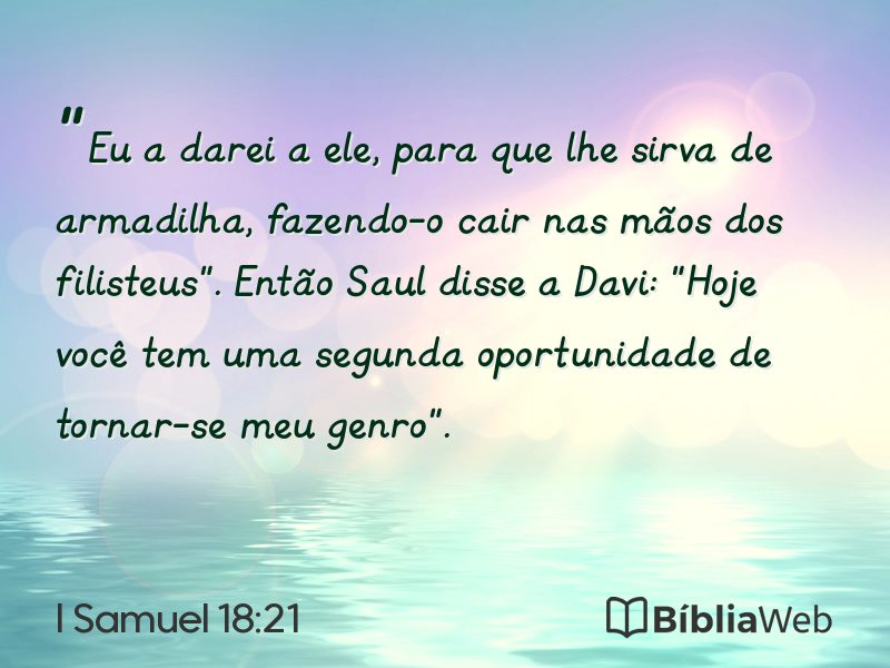 I Samuel 18:21 em imagem para compartilhar