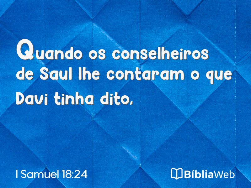 I Samuel 18:24 em imagem para compartilhar