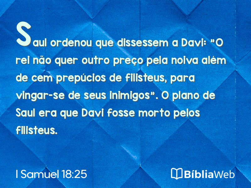 I Samuel 18:25 em imagem para compartilhar
