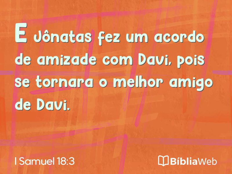 I Samuel 18:3 em imagem para compartilhar