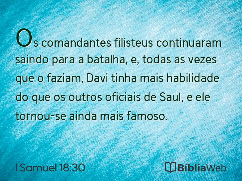 I Samuel 18:30 em imagem para compartilhar