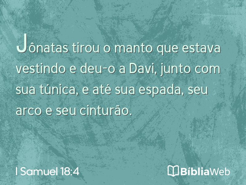 I Samuel 18:4 em imagem para compartilhar