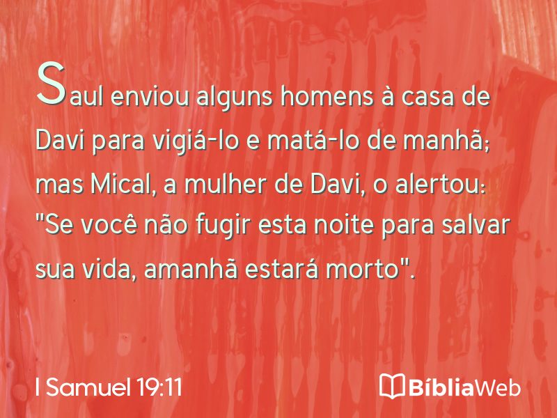 I Samuel 19:11 em imagem para compartilhar