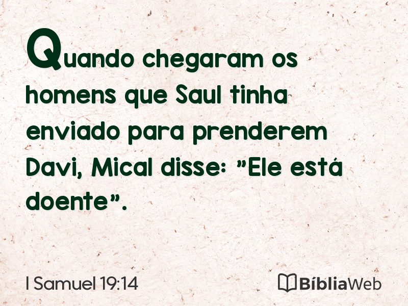 I Samuel 19:14 em imagem para compartilhar