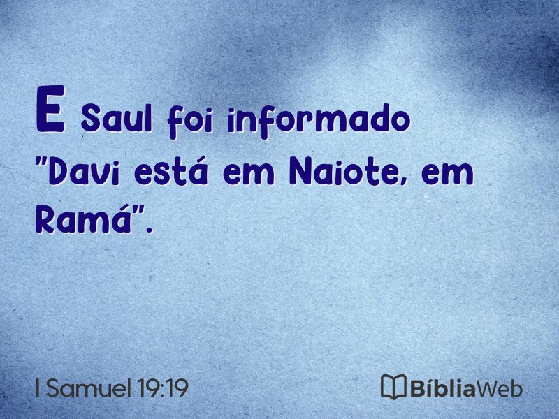 I Samuel 19:19 em imagem para compartilhar