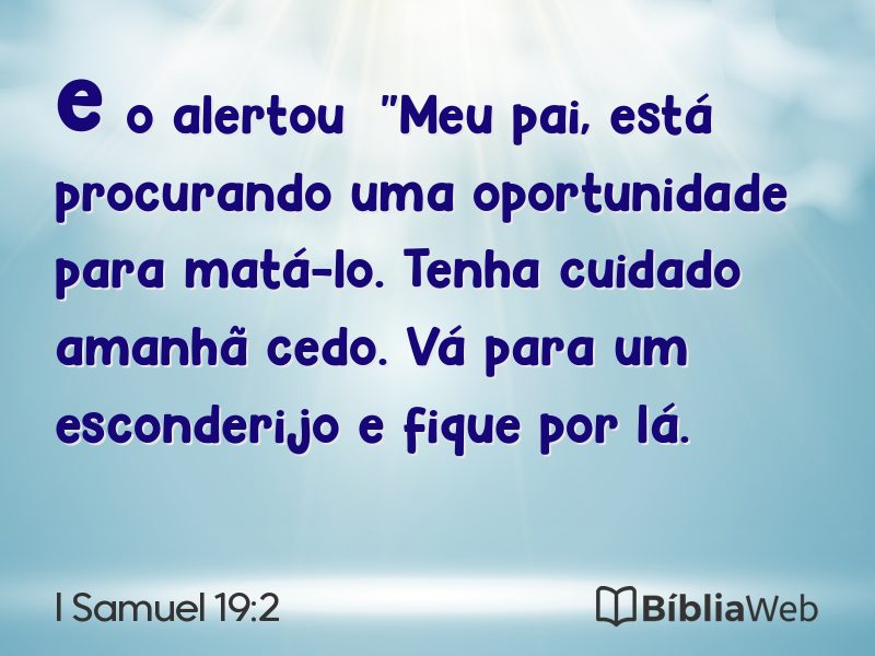 I Samuel 19:2 em imagem para compartilhar