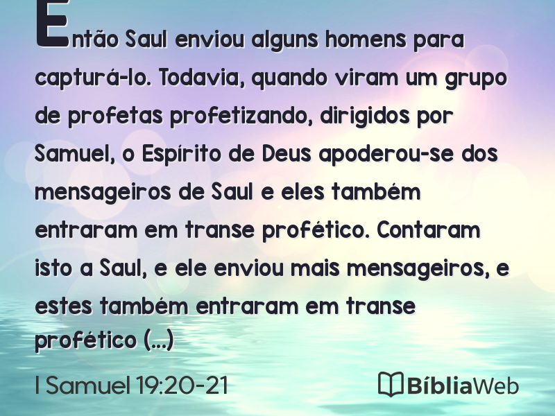 I Samuel 19:20-21 em imagem para compartilhar