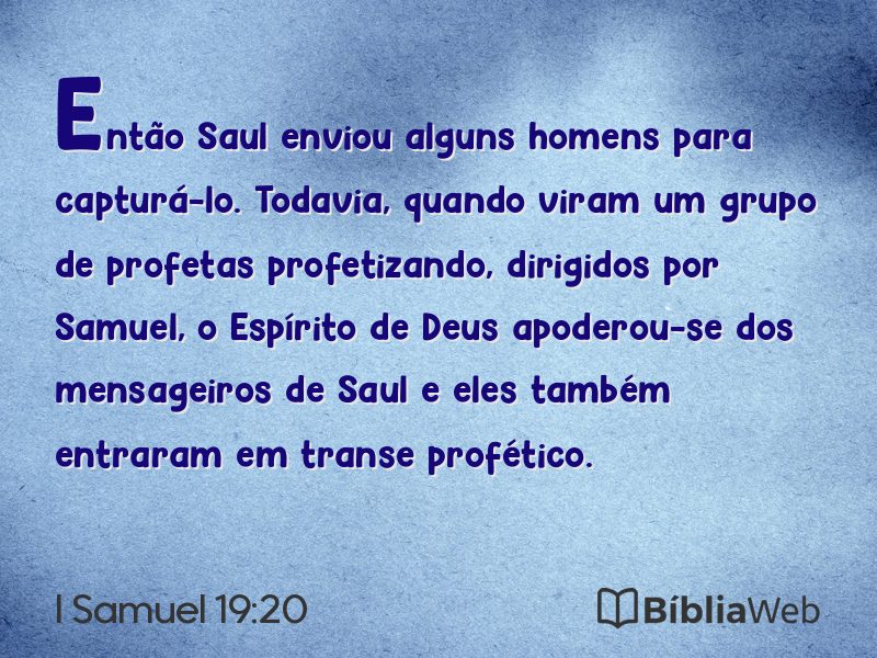 I Samuel 19:20 em imagem para compartilhar