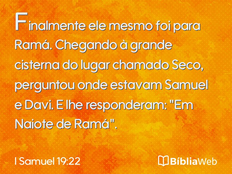 I Samuel 19:22 em imagem para compartilhar