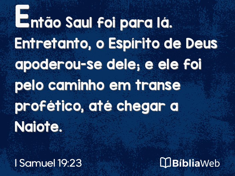 I Samuel 19:23 em imagem para compartilhar
