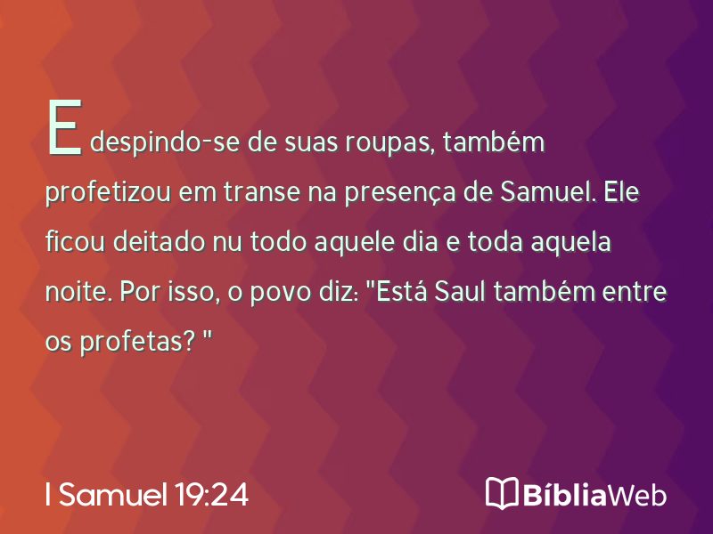 I Samuel 19:24 em imagem para compartilhar