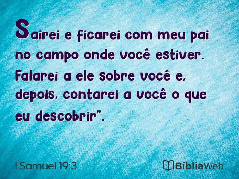 I Samuel 19:3 em imagem para compartilhar