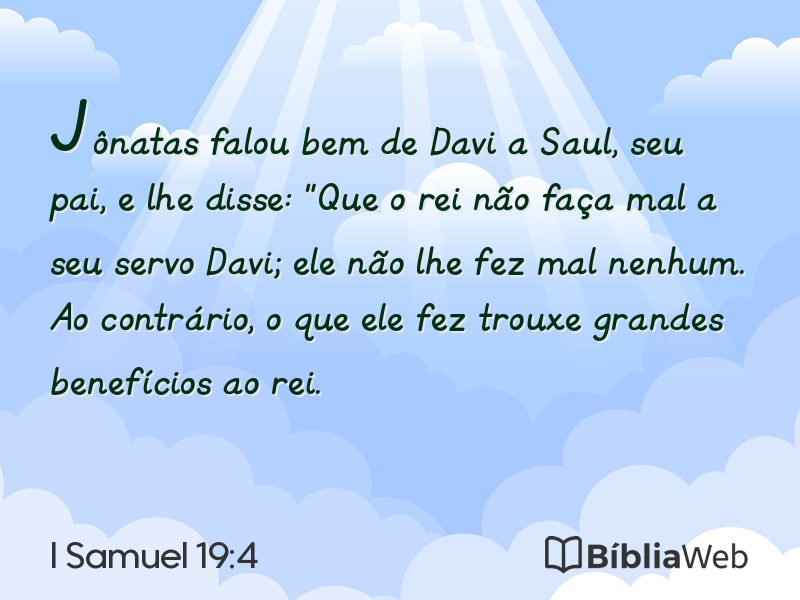I Samuel 19:4 em imagem para compartilhar