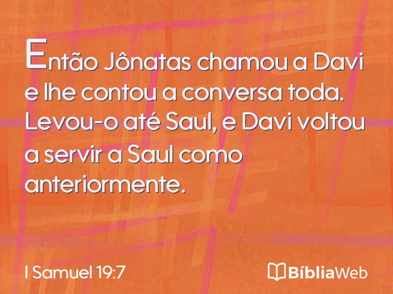 I Samuel 19:7 em imagem para compartilhar