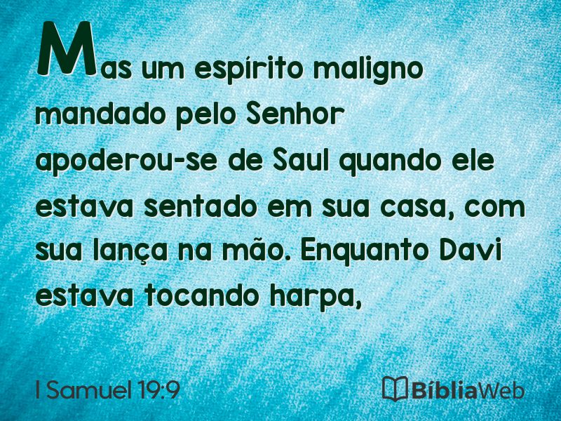I Samuel 19:9 em imagem para compartilhar