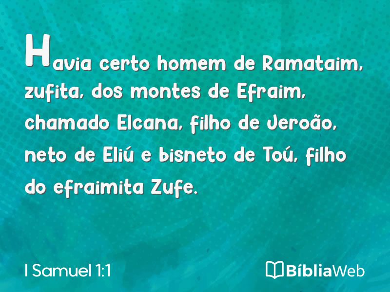 I Samuel 1:1 em imagem para compartilhar