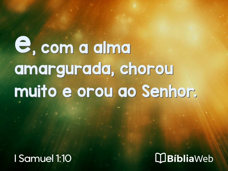 I Samuel 1:10 em imagem para compartilhar