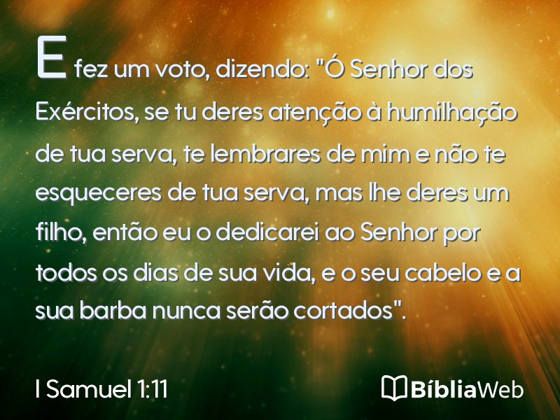 I Samuel 1:11 em imagem para compartilhar