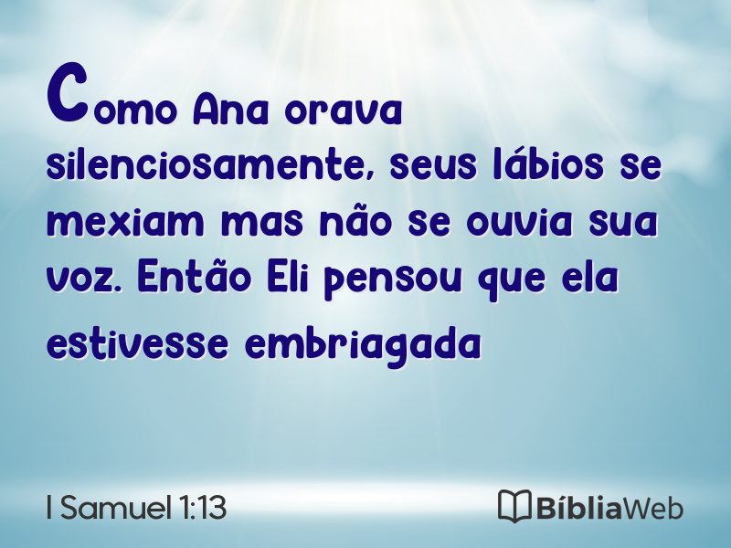 I Samuel 1:13 em imagem para compartilhar