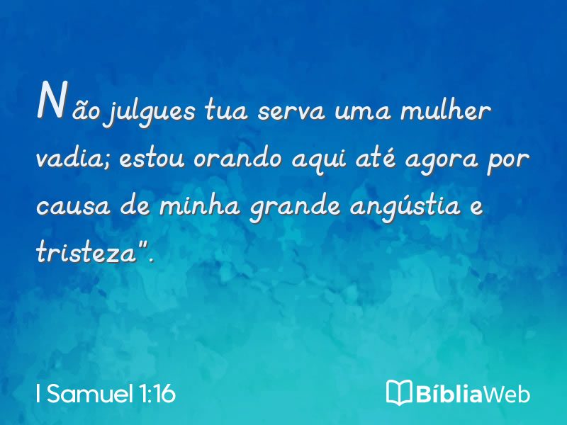I Samuel 1:16 em imagem para compartilhar