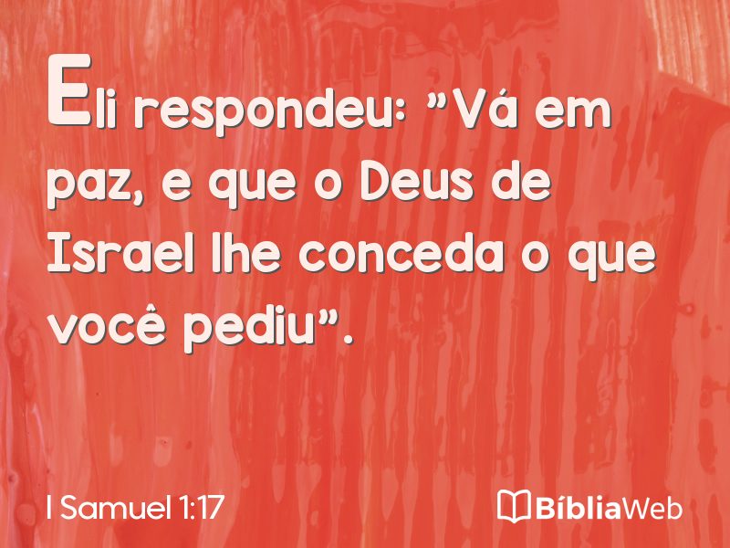 I Samuel 1:17 em imagem para compartilhar