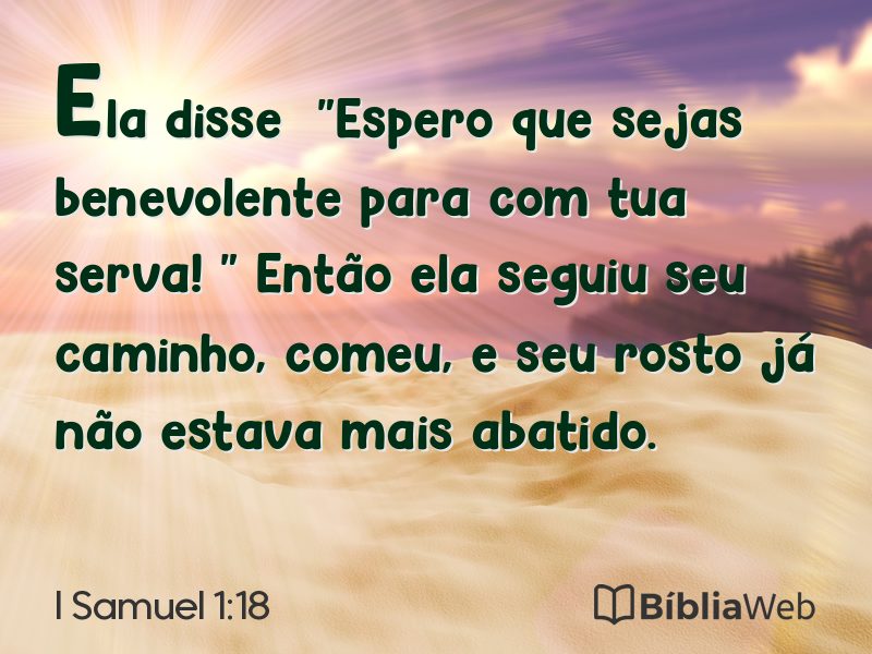 I Samuel 1:18 em imagem para compartilhar
