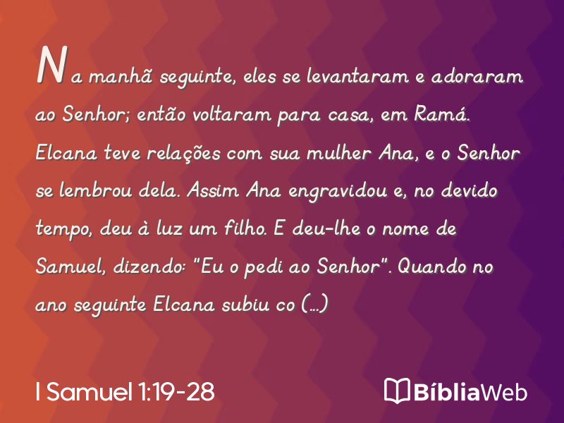 I Samuel 1:19-28 em imagem para compartilhar